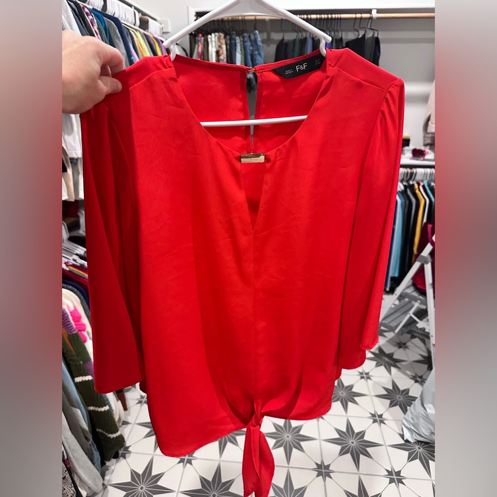 F&F Bright Red Women's Blouse